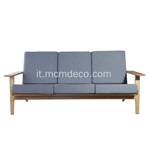 Hans Wegner Fabric Plank Sedia a 3 posti